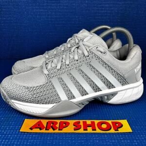 🔴 KSWISS EXPRESS LIGHT Women`s Size 7 Grey White Pickleball Shoes 96563-072-M